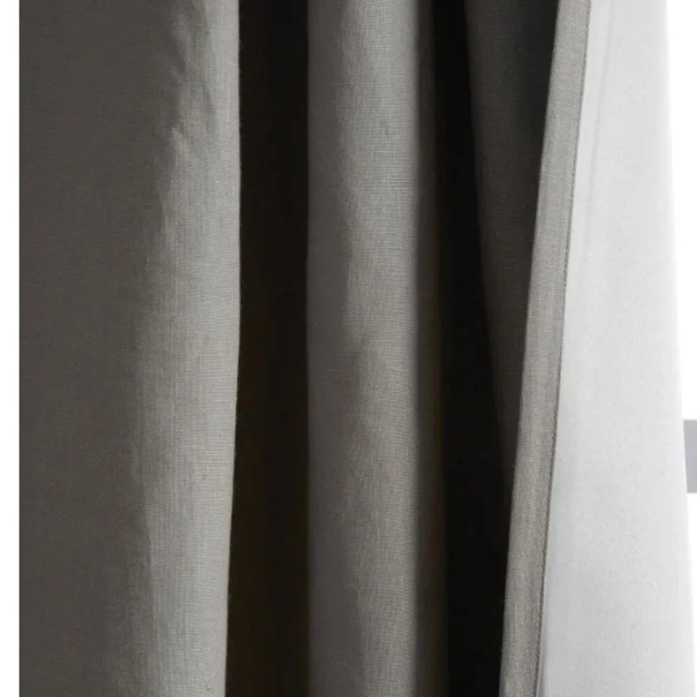 Quince European Linen Room Darkening Curtain 48X108 Gray NWOT #10